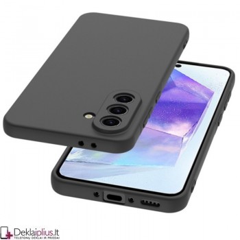 Silikoninis ploniausias dėklas su kameros apsauga - juodas (Samsung Galaxy A26)